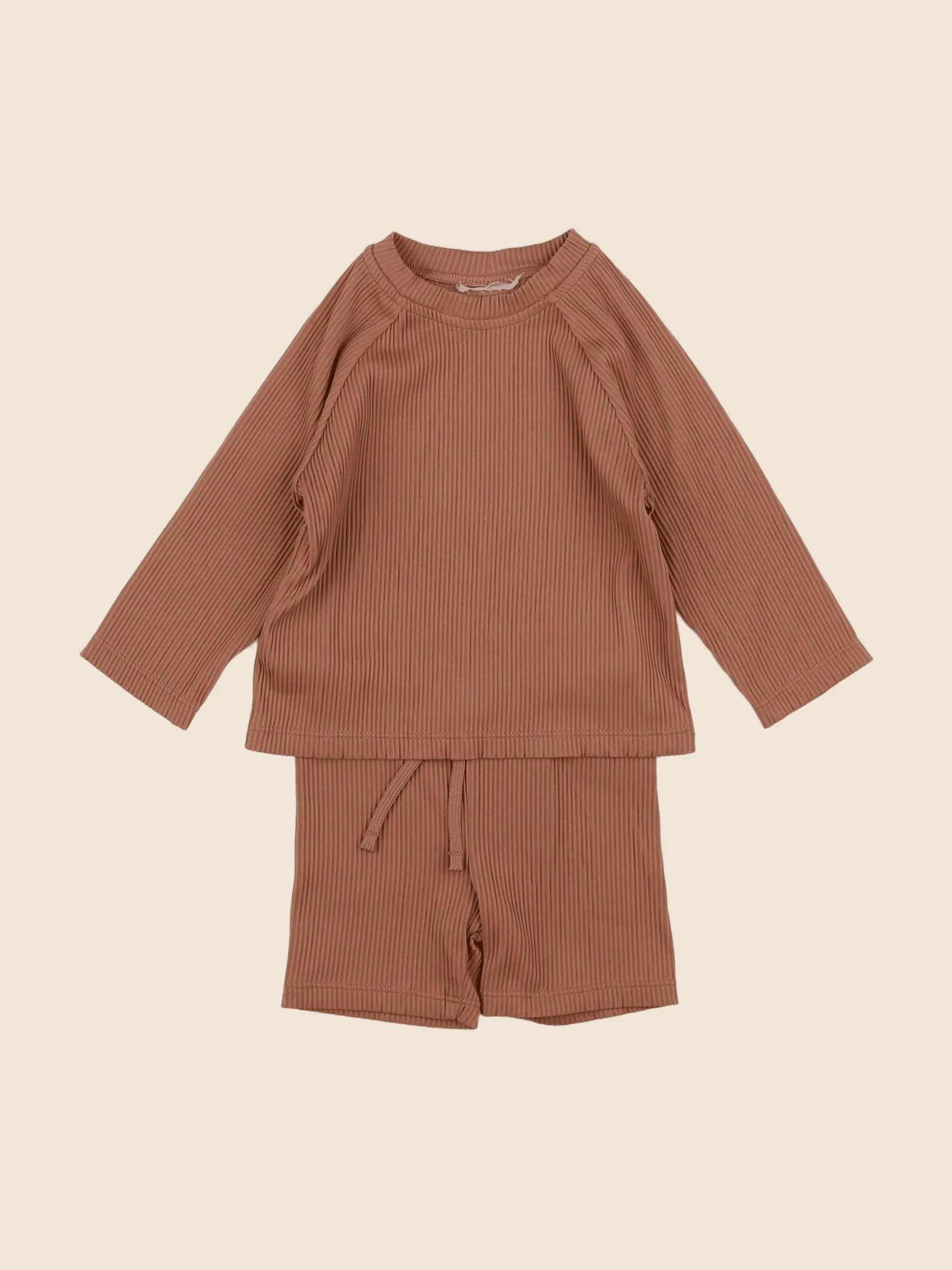 H&M - ensemble de bain marron - 1/3 mois