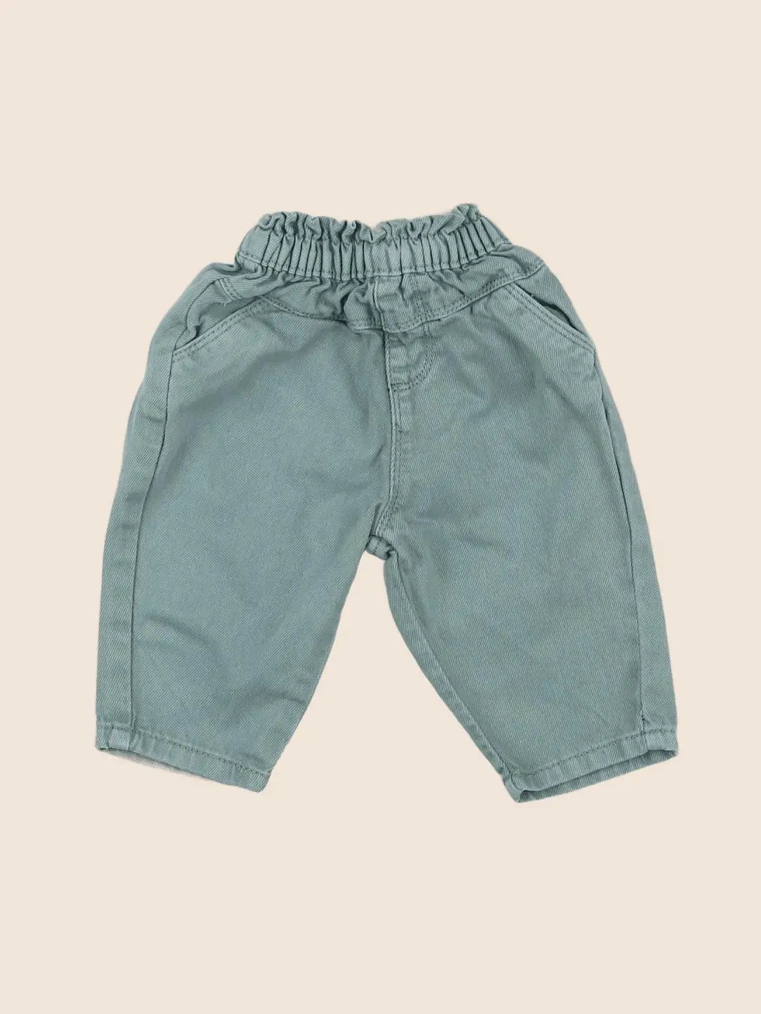 Vertbaudet - jean vert - 3 mois