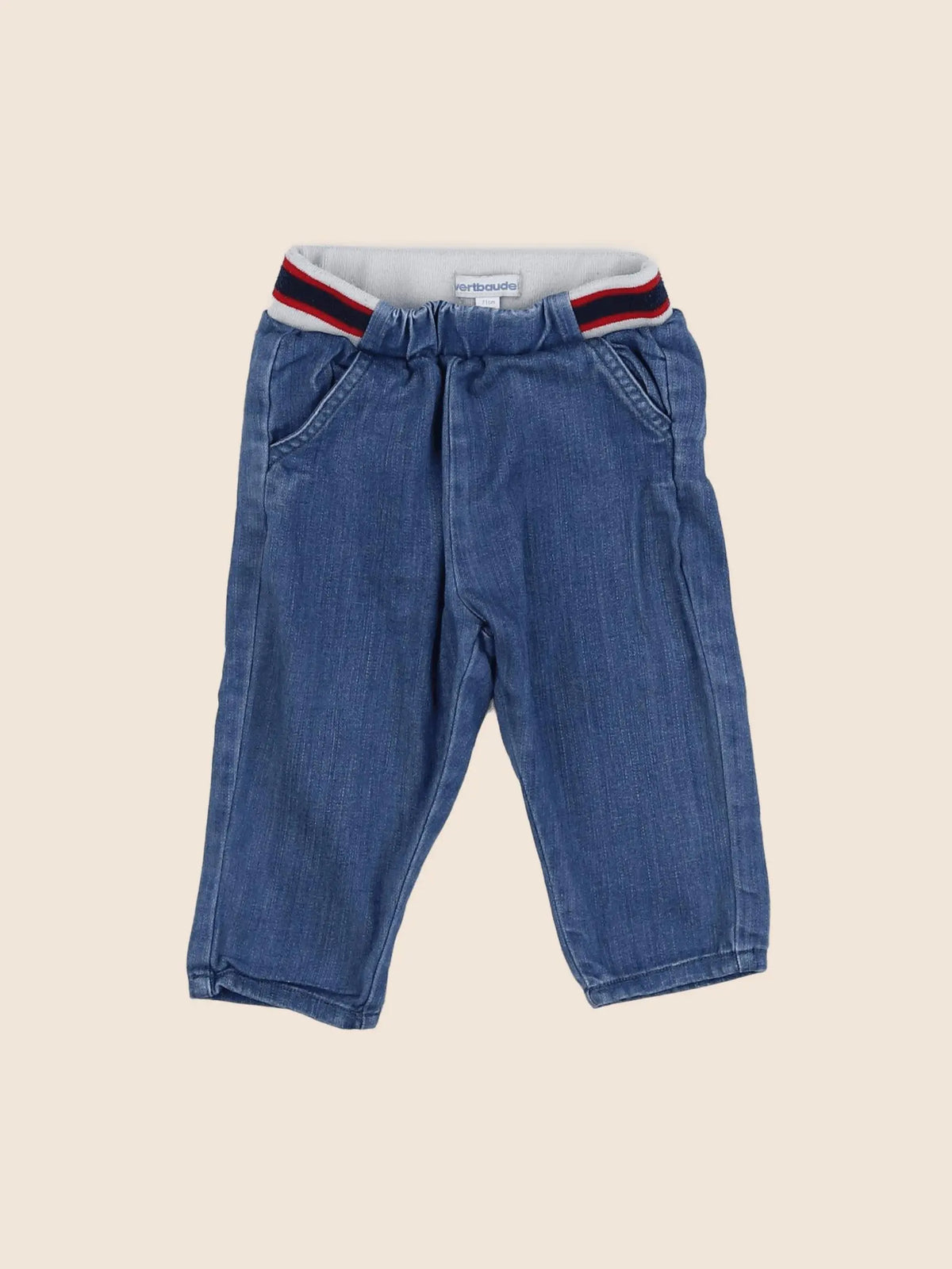 Vertbaudet - jean bleu - 9 mois