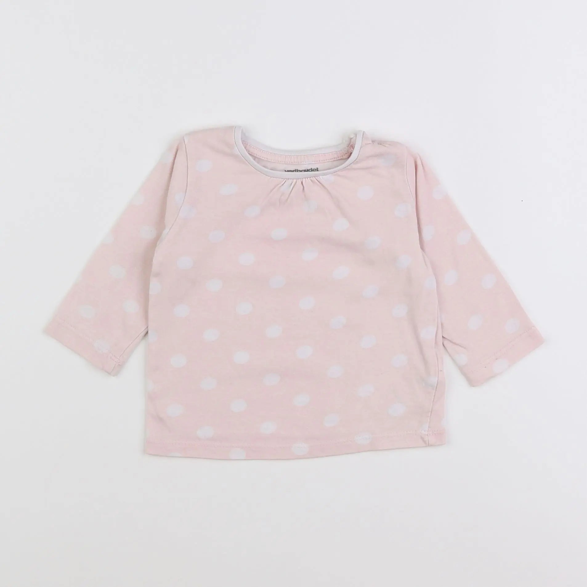 Vertbaudet - tee-shirt rose - 9 mois