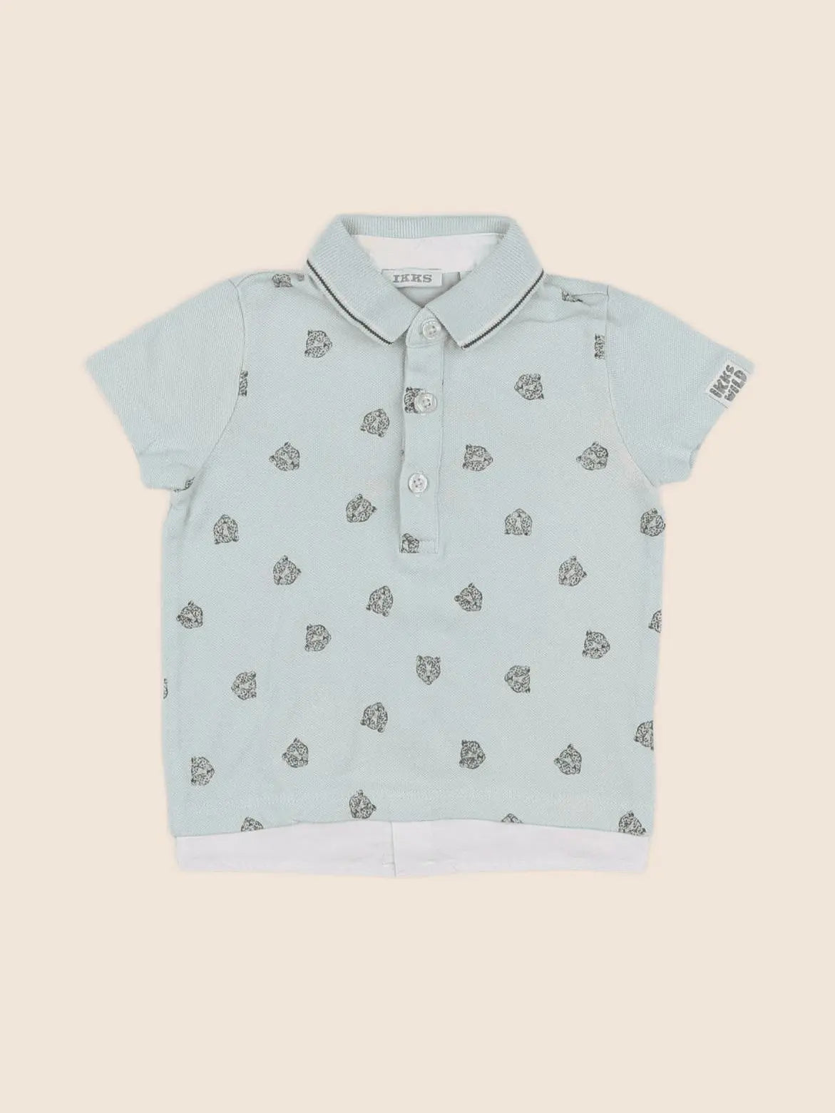 IKKS - polo bleu - 12 mois