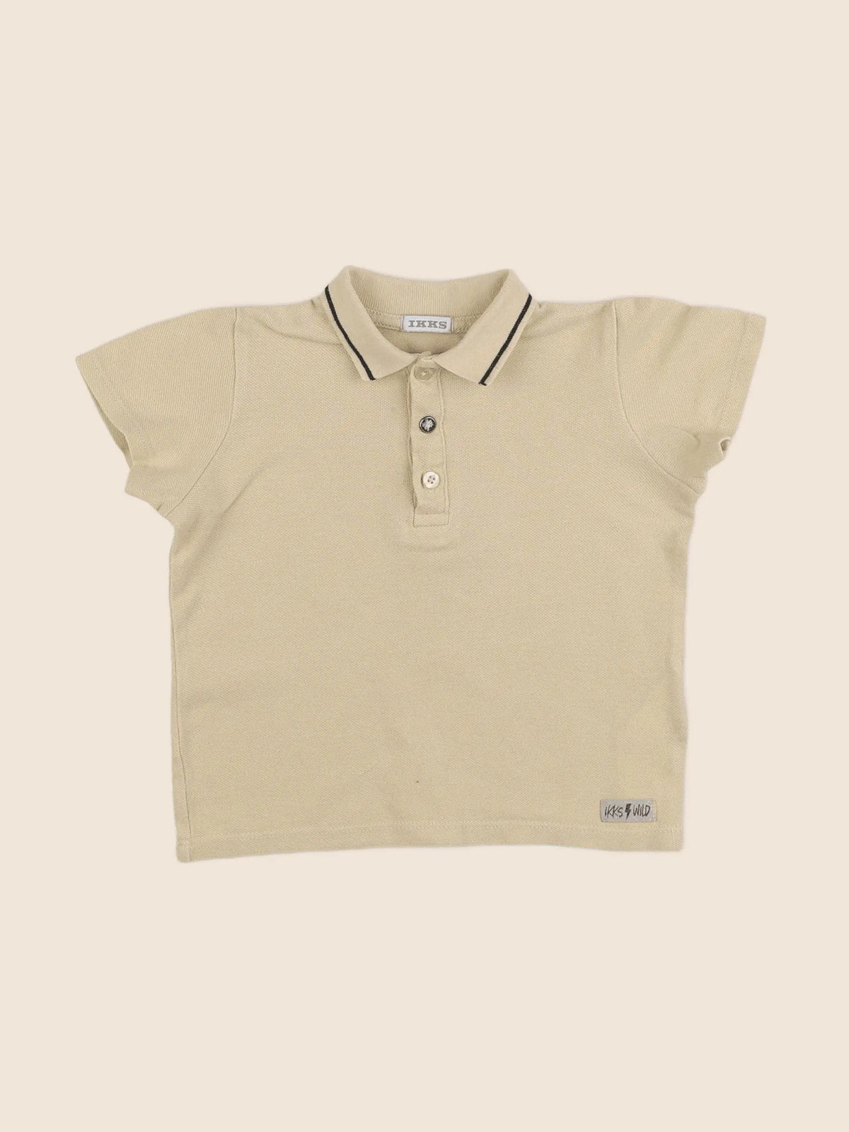 IKKS - polo imprimé au dos beige - 18 mois