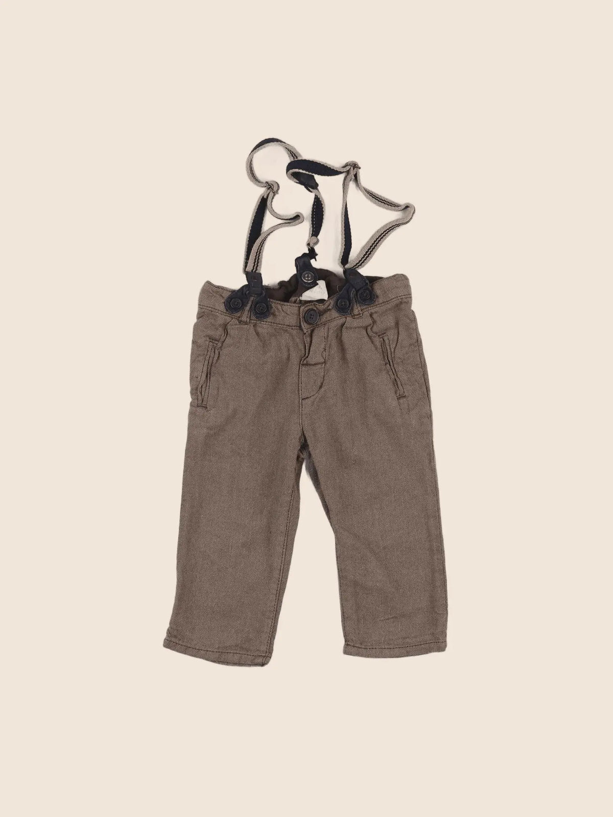 H&M - pantalon marron - 3/6 mois