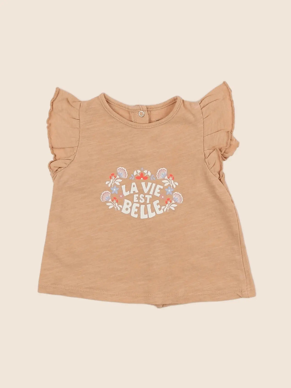 Vertbaudet - tee-shirt orange - 3 mois