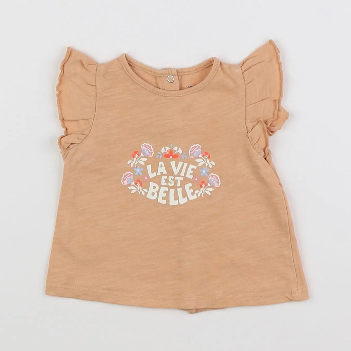 Vertbaudet - tee-shirt orange - 3 mois