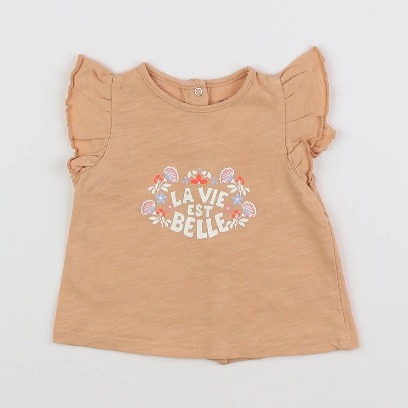Vertbaudet - tee-shirt orange - 3 mois