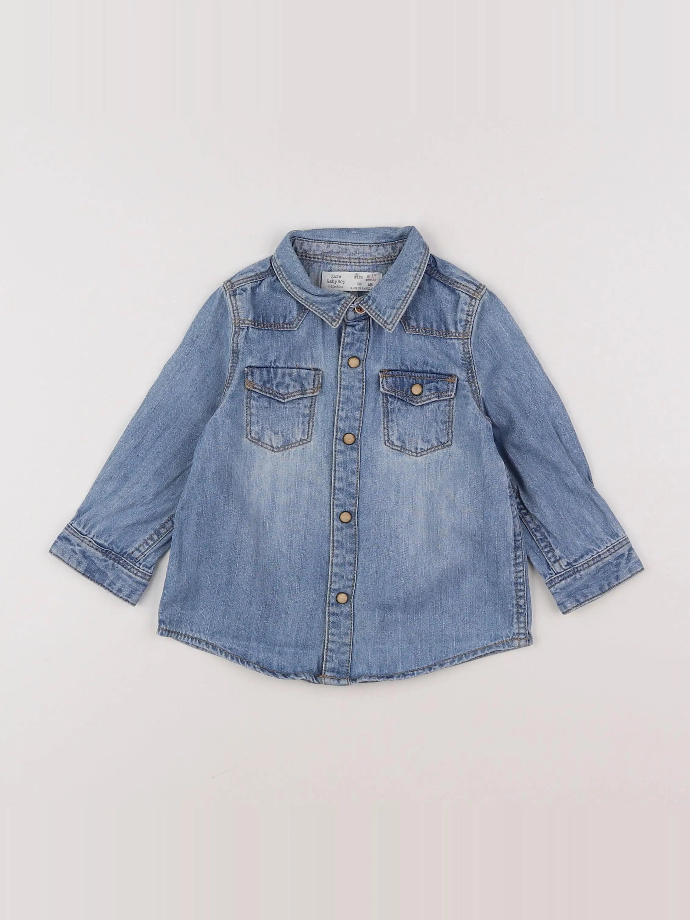 Zara - chemise bleu - 9/12 mois