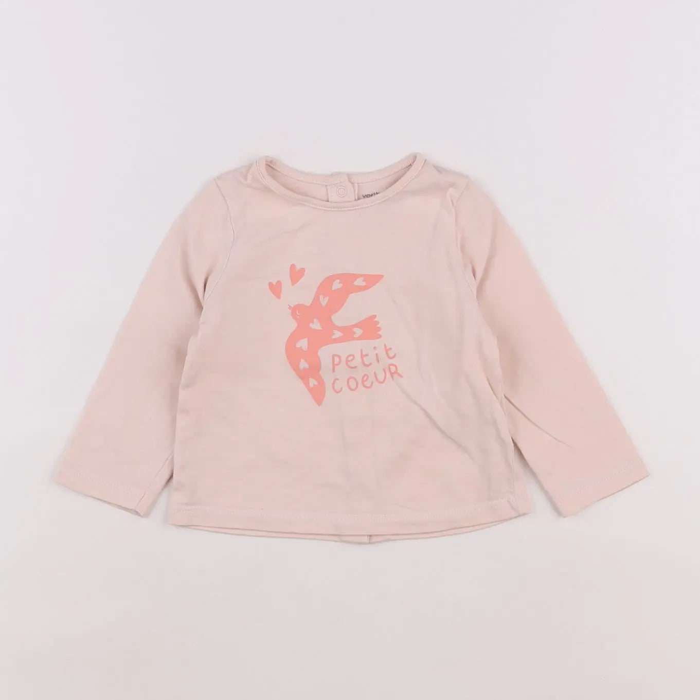 Vertbaudet - tee-shirt rose - 9 mois