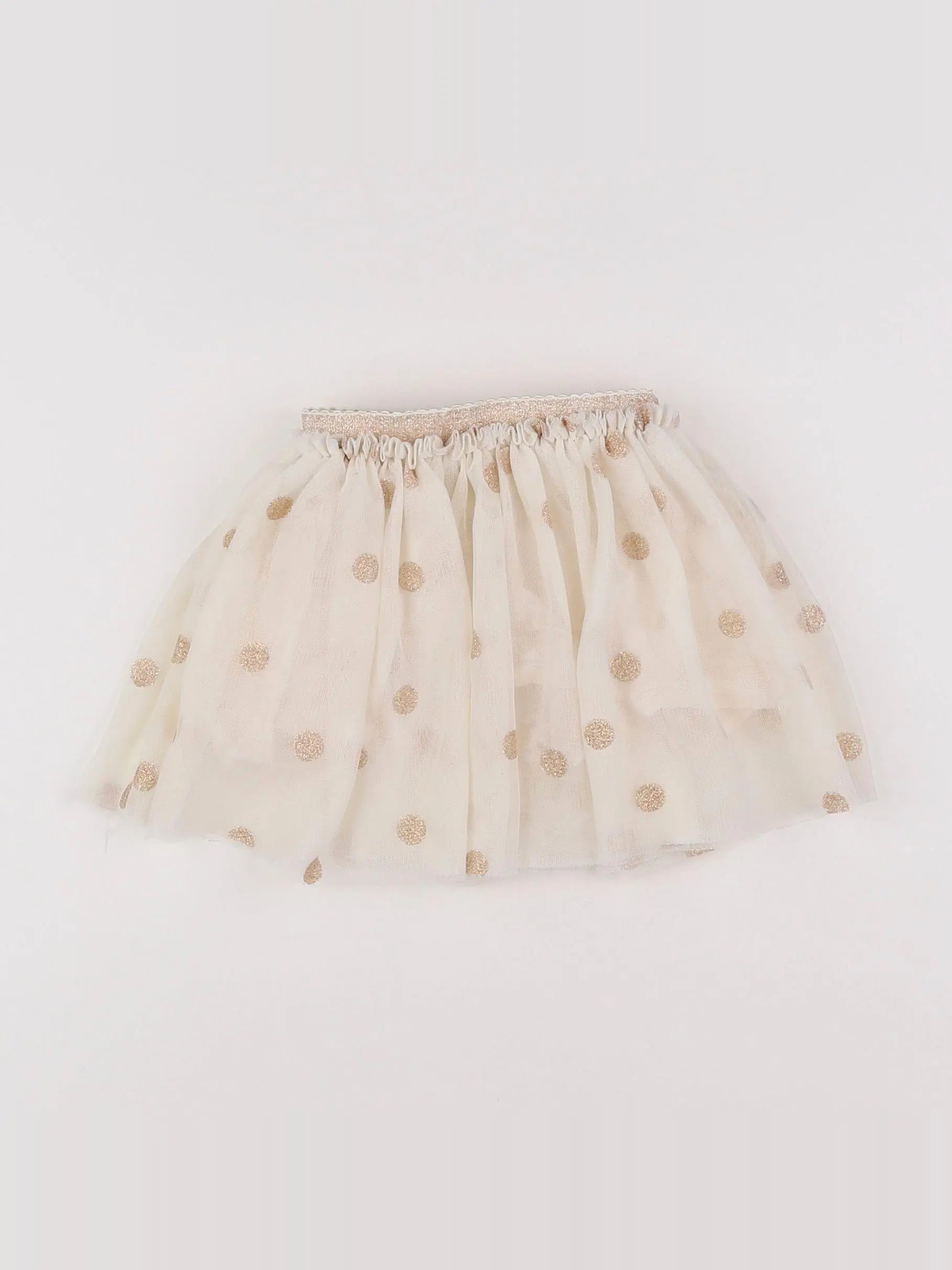 Tape à l'oeil - jupe beige, or - 9 mois