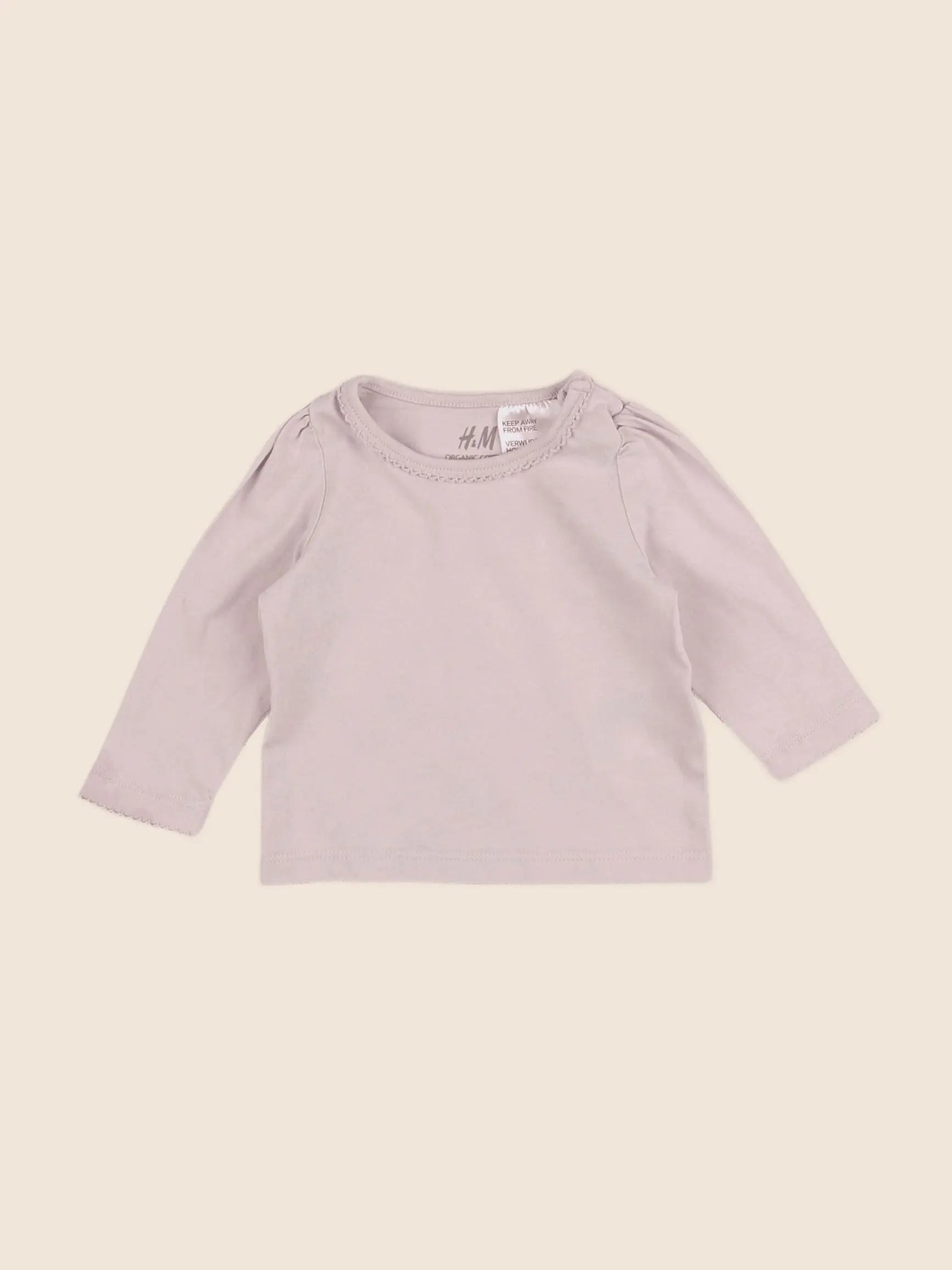 H&M - tee-shirt rose - 1/3 mois