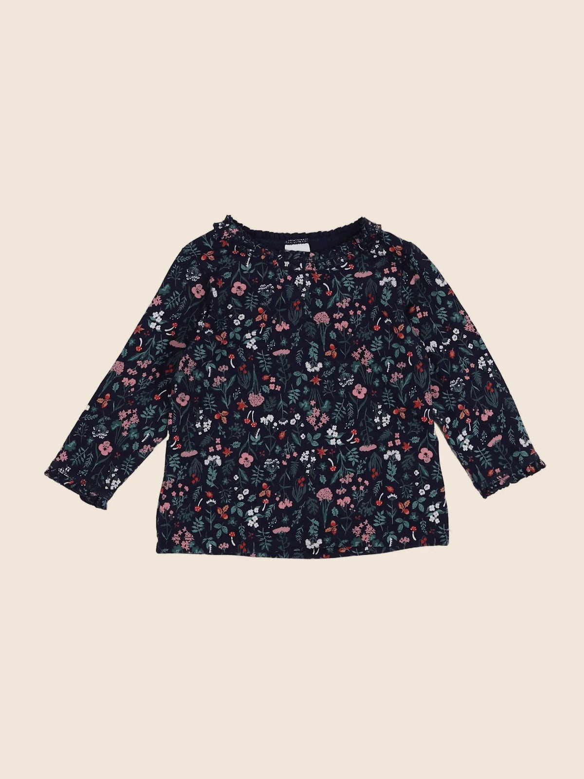 H&M - tee-shirt bleu - 6/9 mois