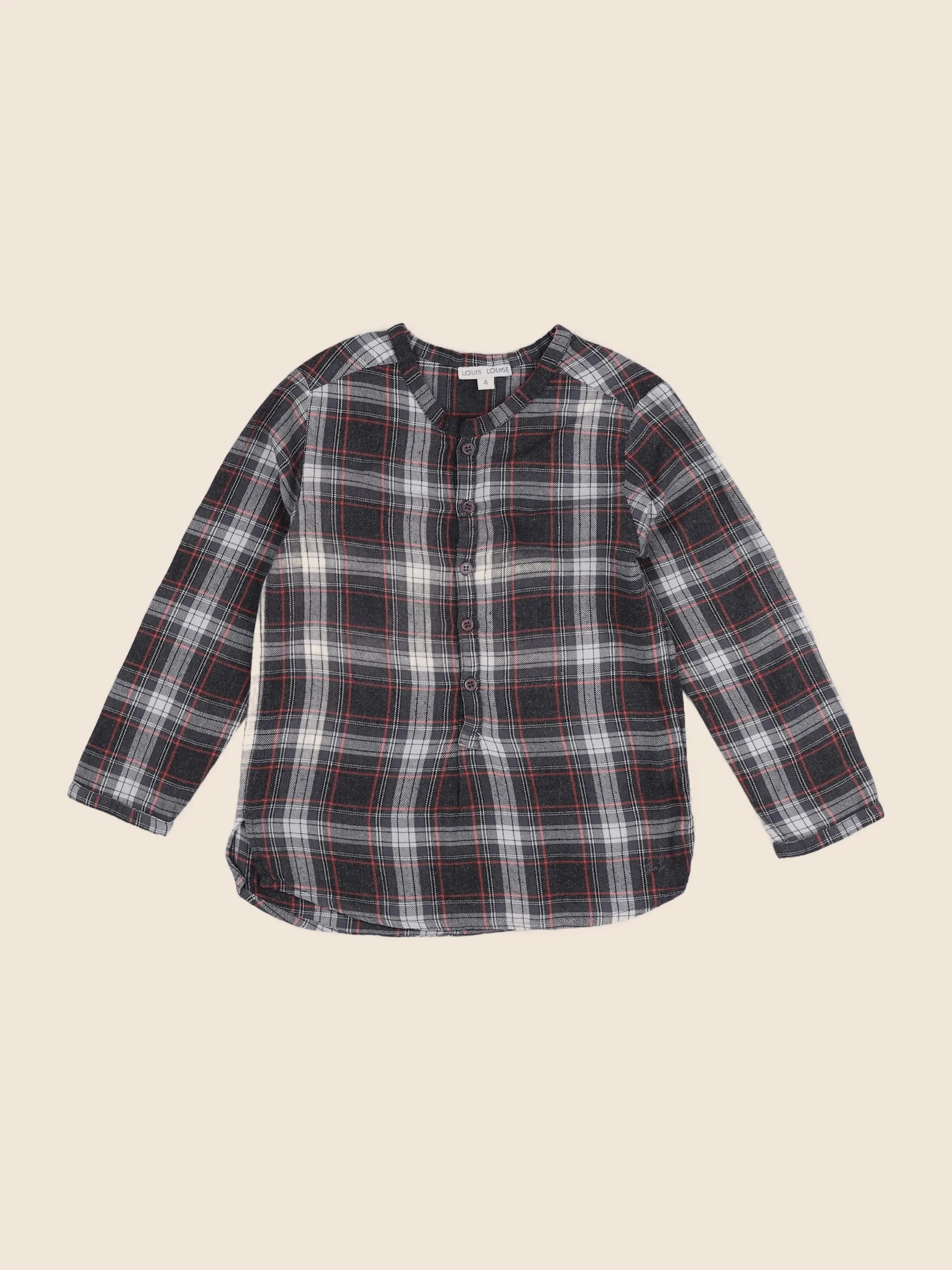 Louis Louise - chemise gris - 4 ans