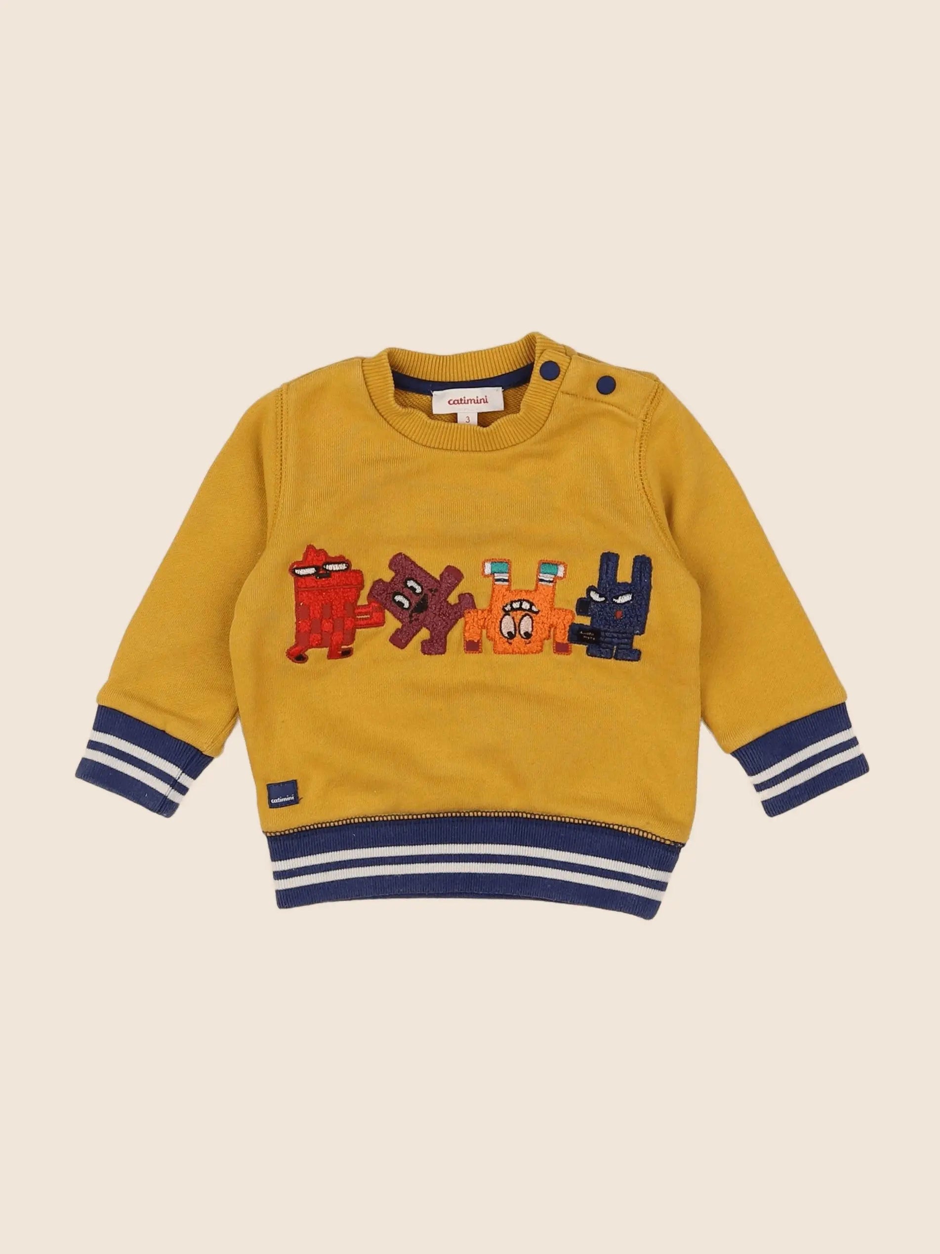 Catimini - sweat jaune - 3 mois