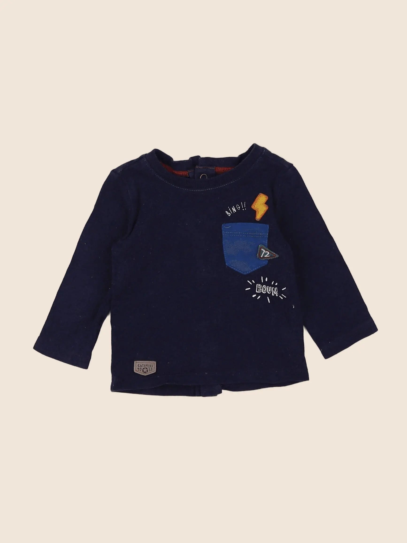 Catimini - tee-shirt bleu - 3 mois