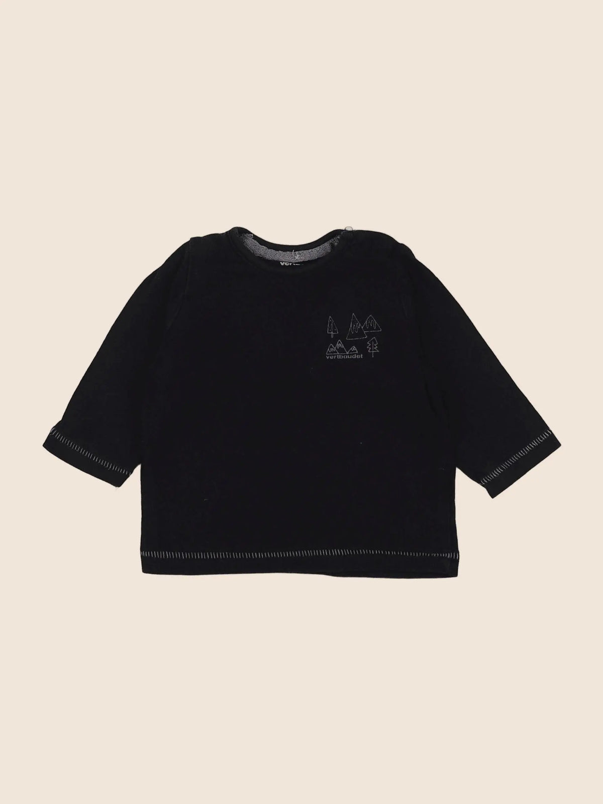 Vertbaudet - tee-shirt noir - 3 mois