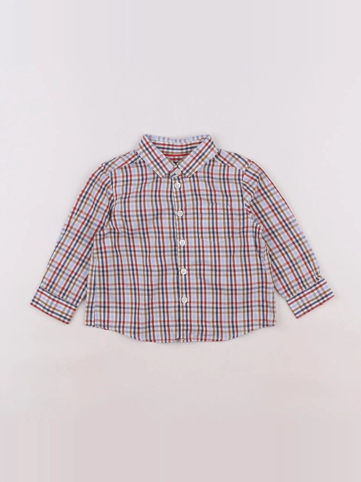 Cyrillus - chemise multicolore - 12 mois