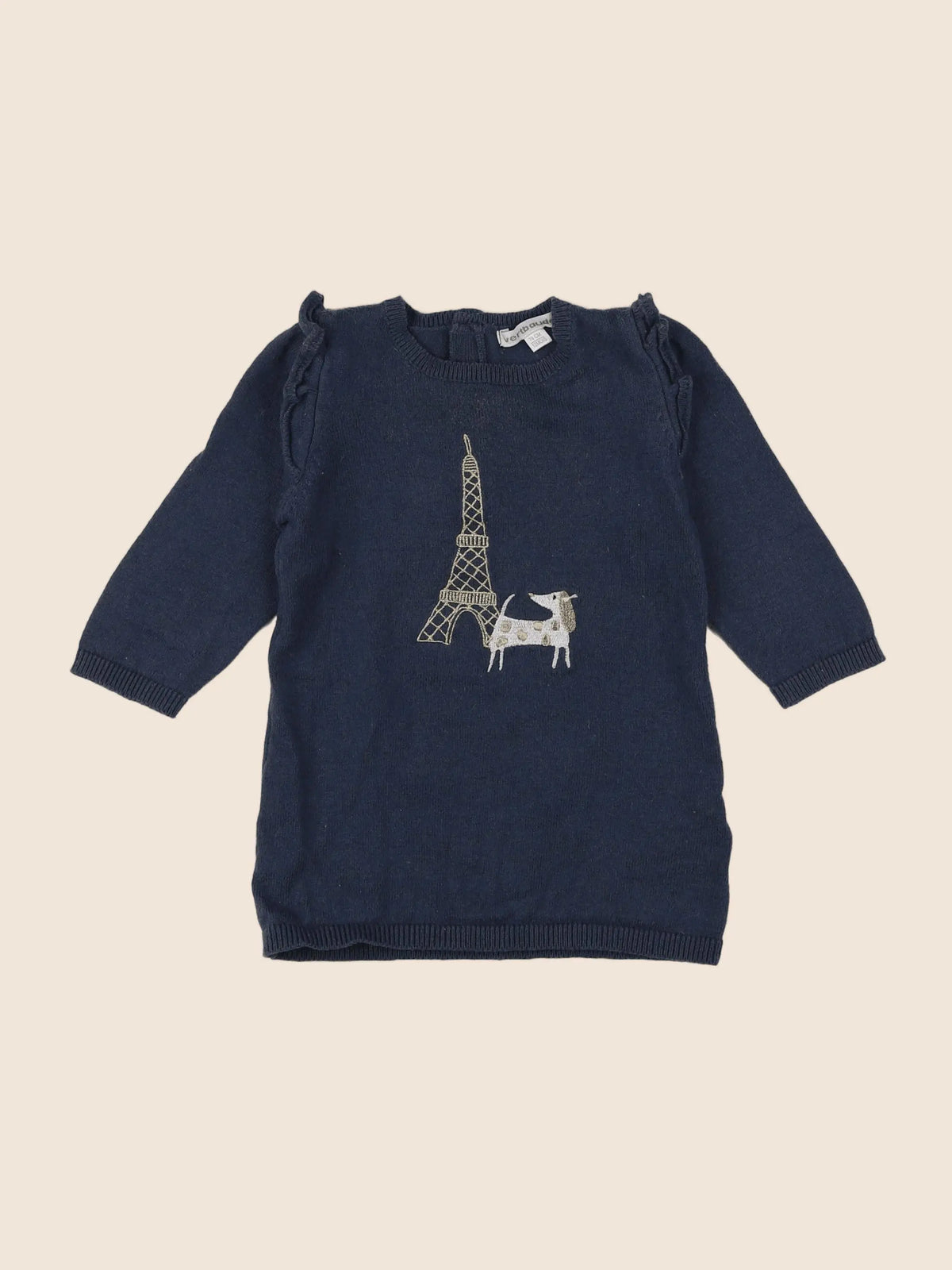 Vertbaudet - robe bleu - 12 mois