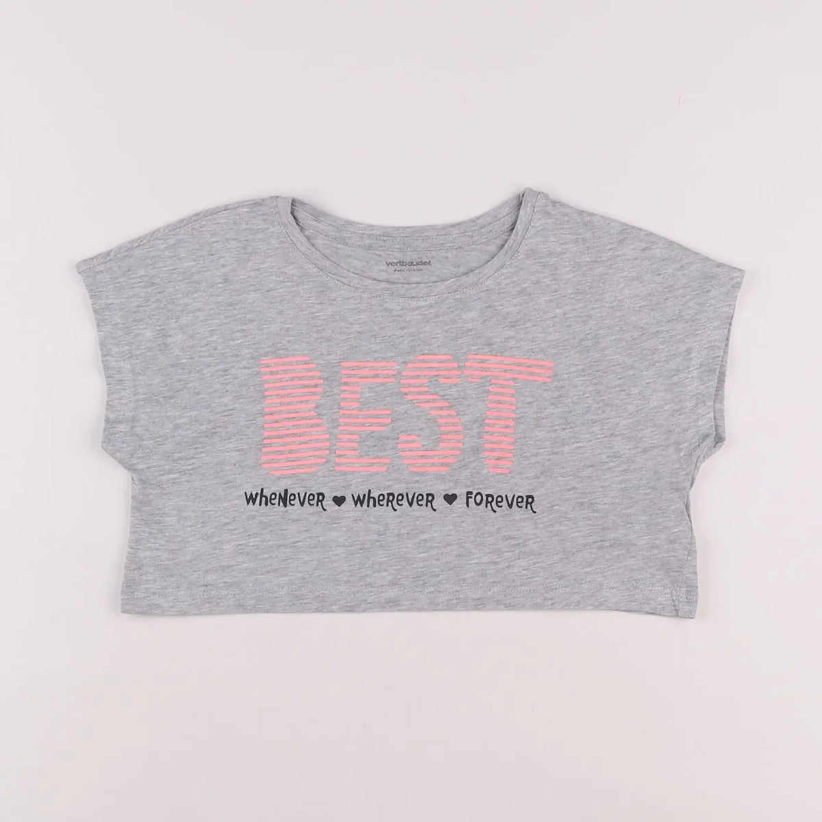 Vertbaudet - tee-shirt gris - 6 ans