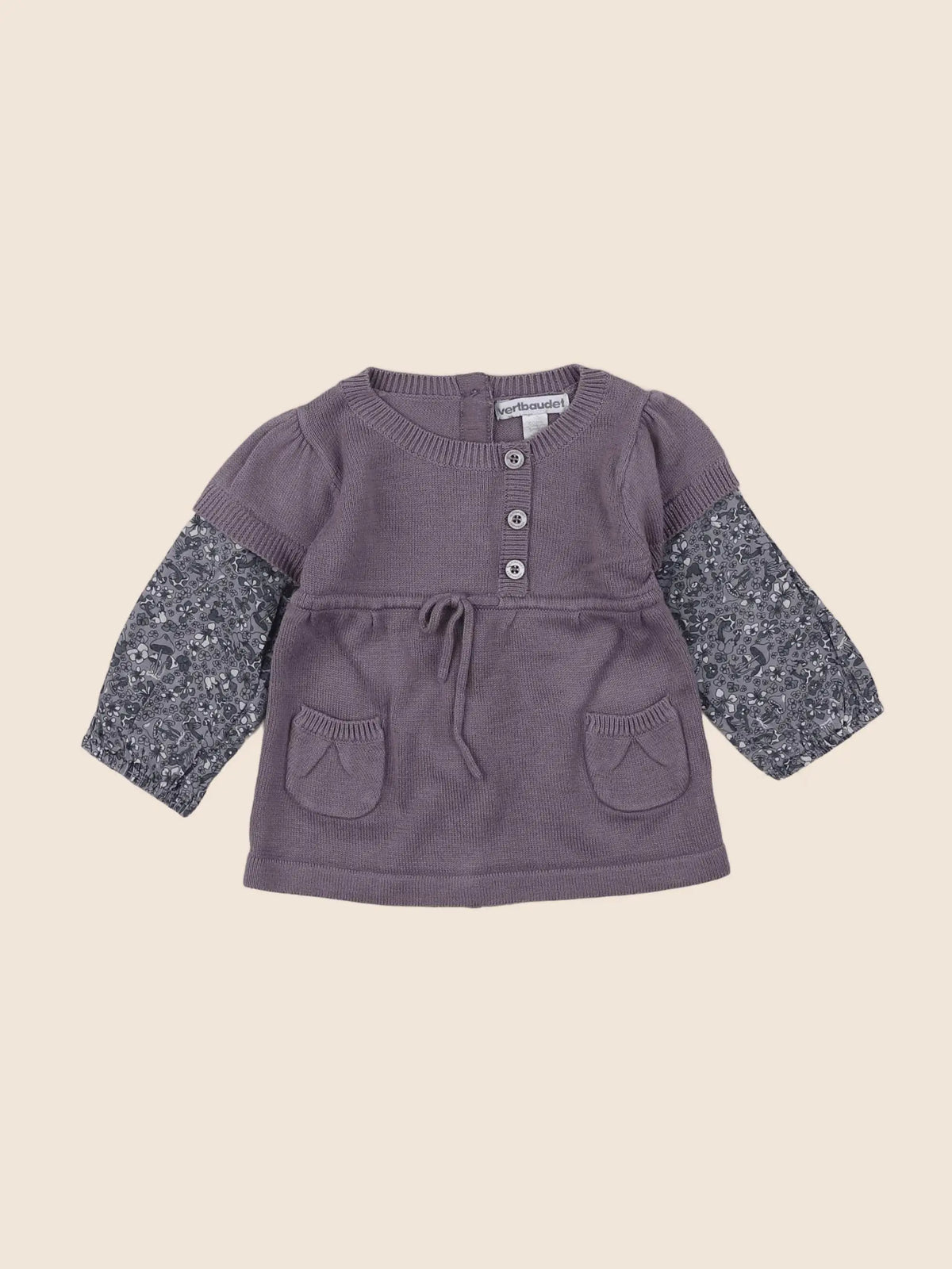 Vertbaudet - gilet violet - 3 mois