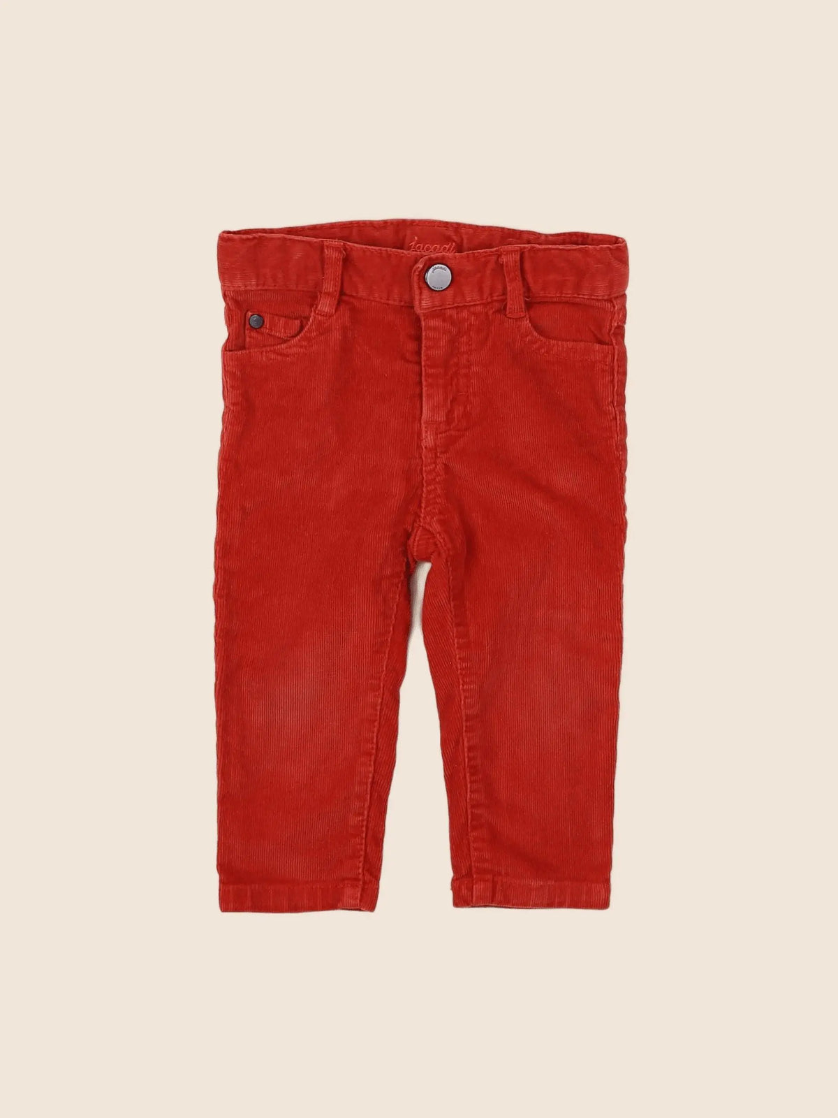 Jacadi - pantalon orange - 12 mois