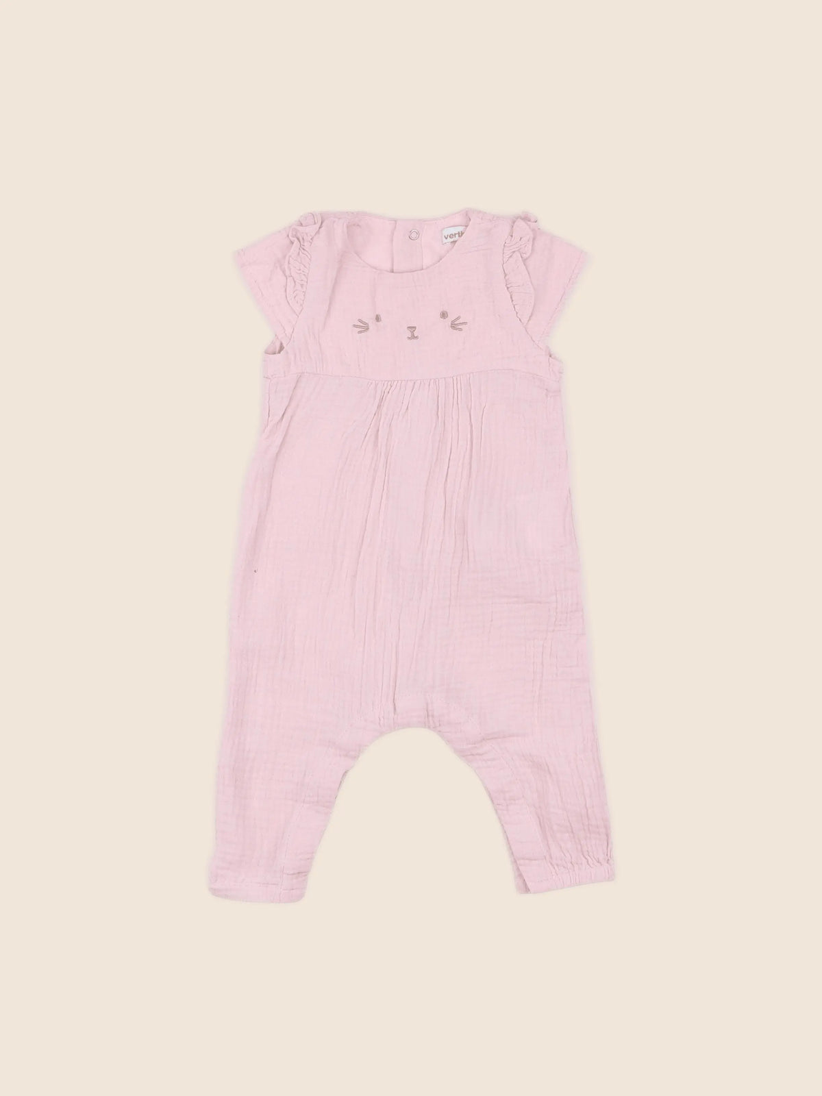 Vertbaudet - combinaison rose - 6 mois