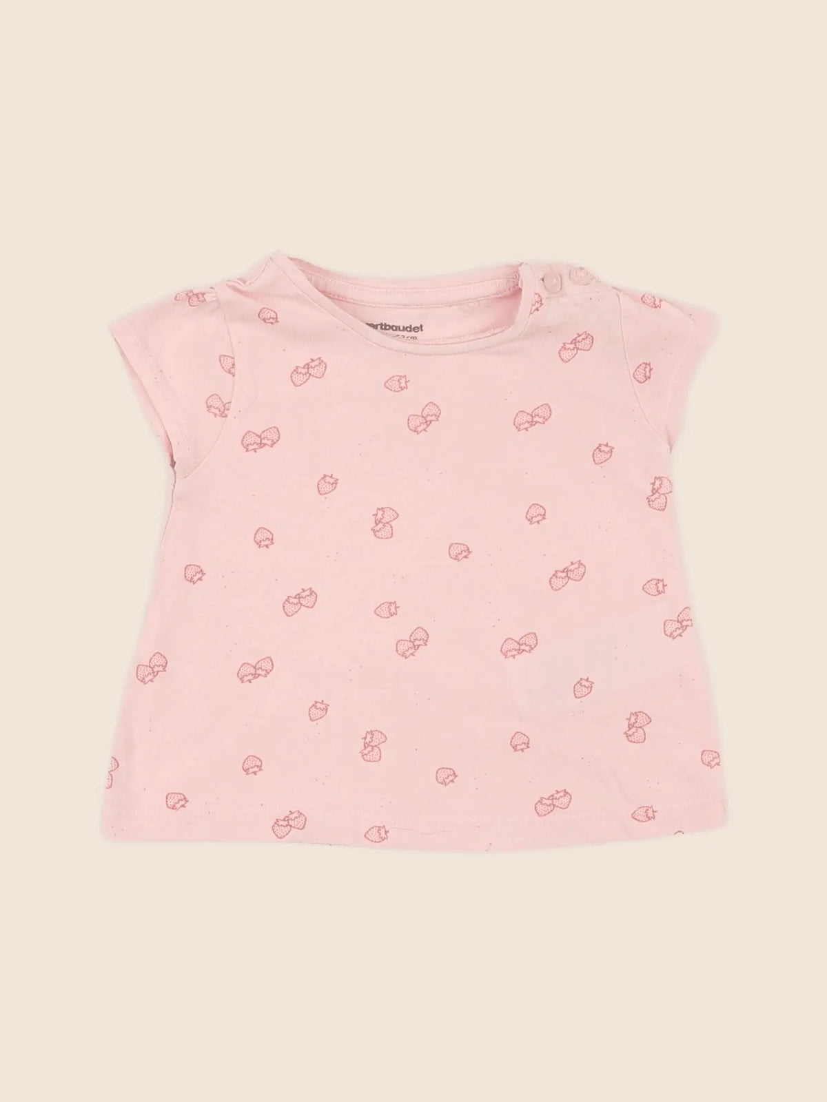 Vertbaudet - tee-shirt rose - 3 mois