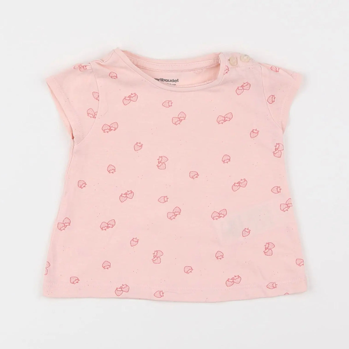 Vertbaudet - tee-shirt rose - 3 mois