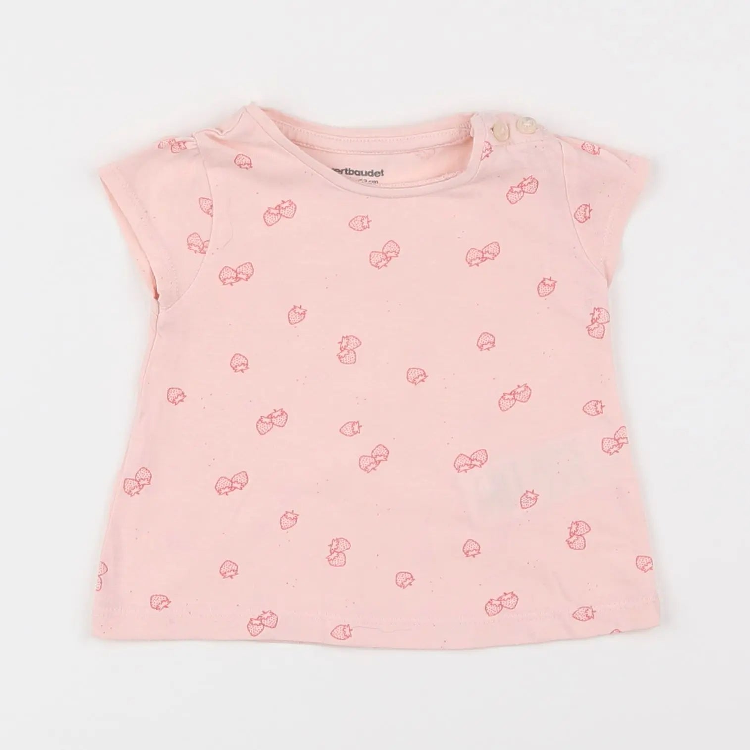 Vertbaudet - tee-shirt rose - 3 mois