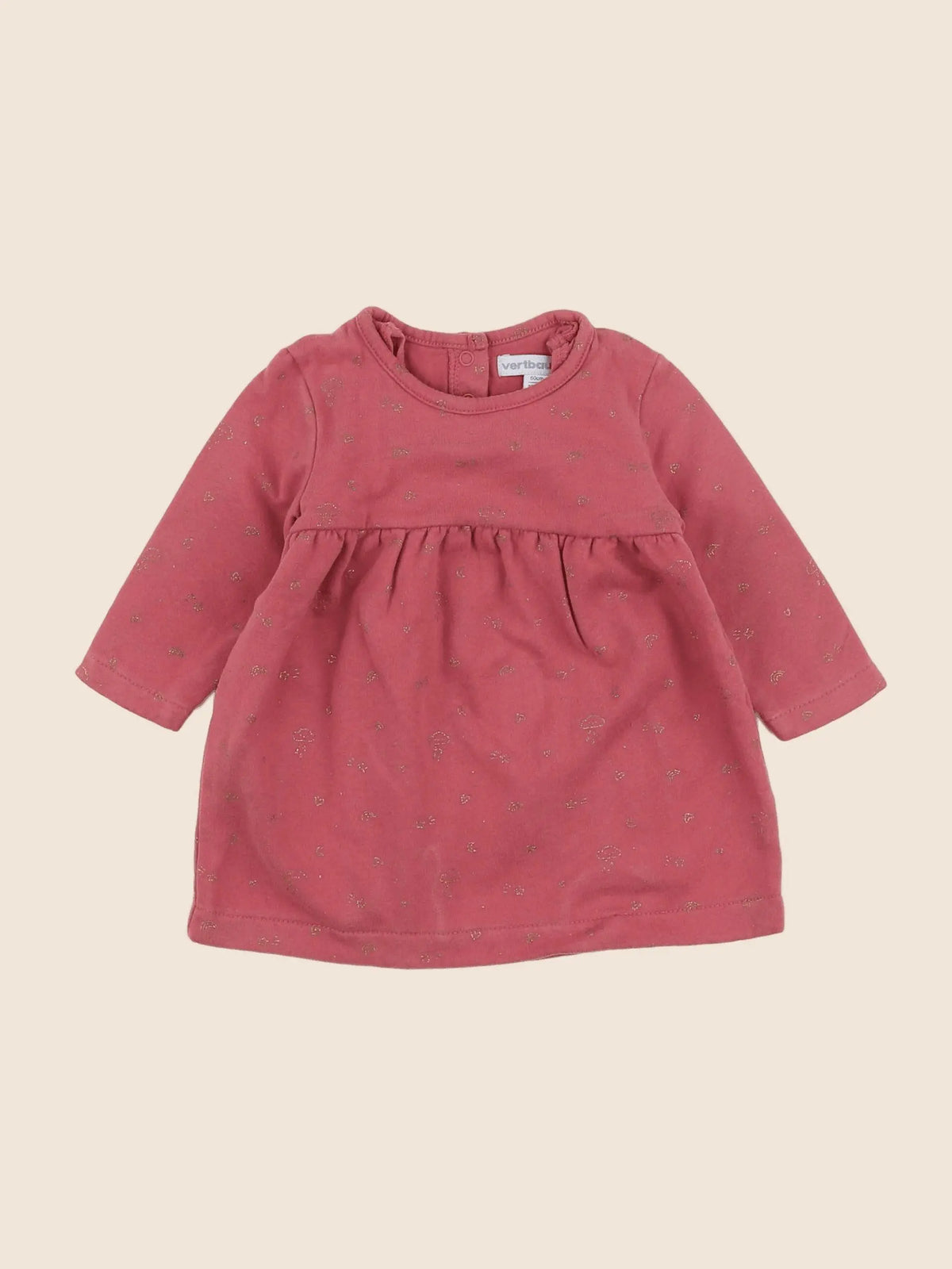 Vertbaudet - robe rose - 3 mois