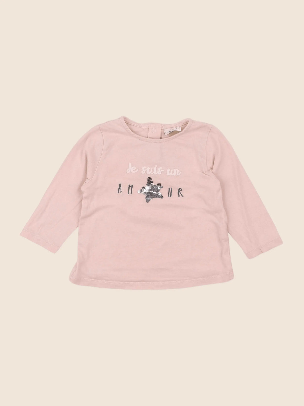 Tape à l'oeil - tee-shirt rose - 12 mois