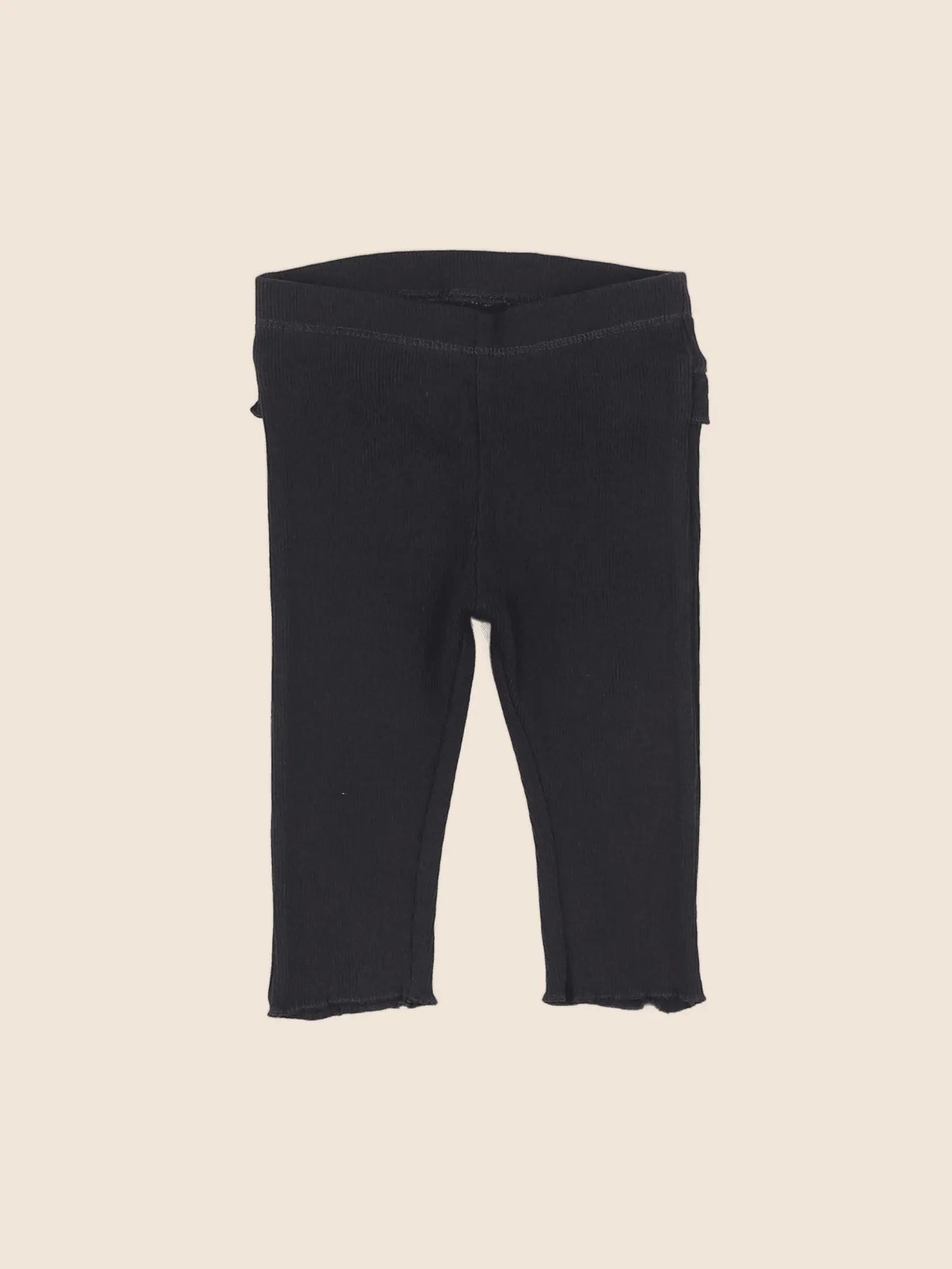 H&M - legging volants au dos gris - 3/6 mois