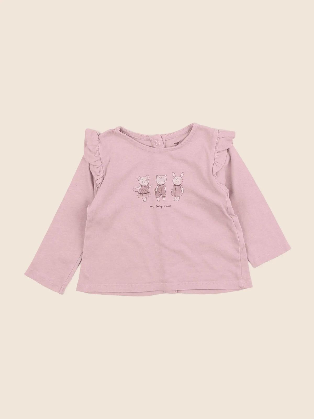 Vertbaudet - tee-shirt rose - 6 mois