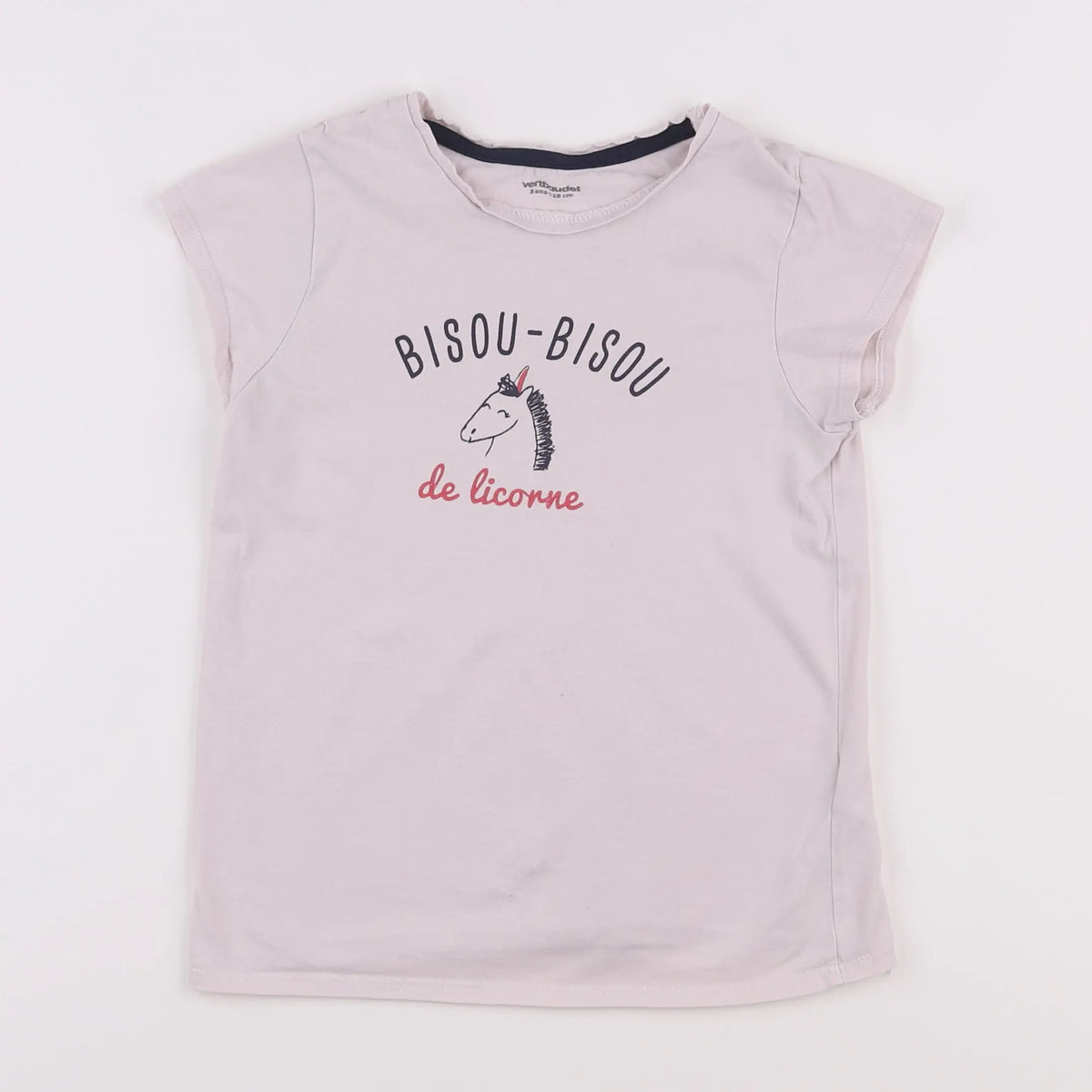 Vertbaudet - tee-shirt rose - 8 ans