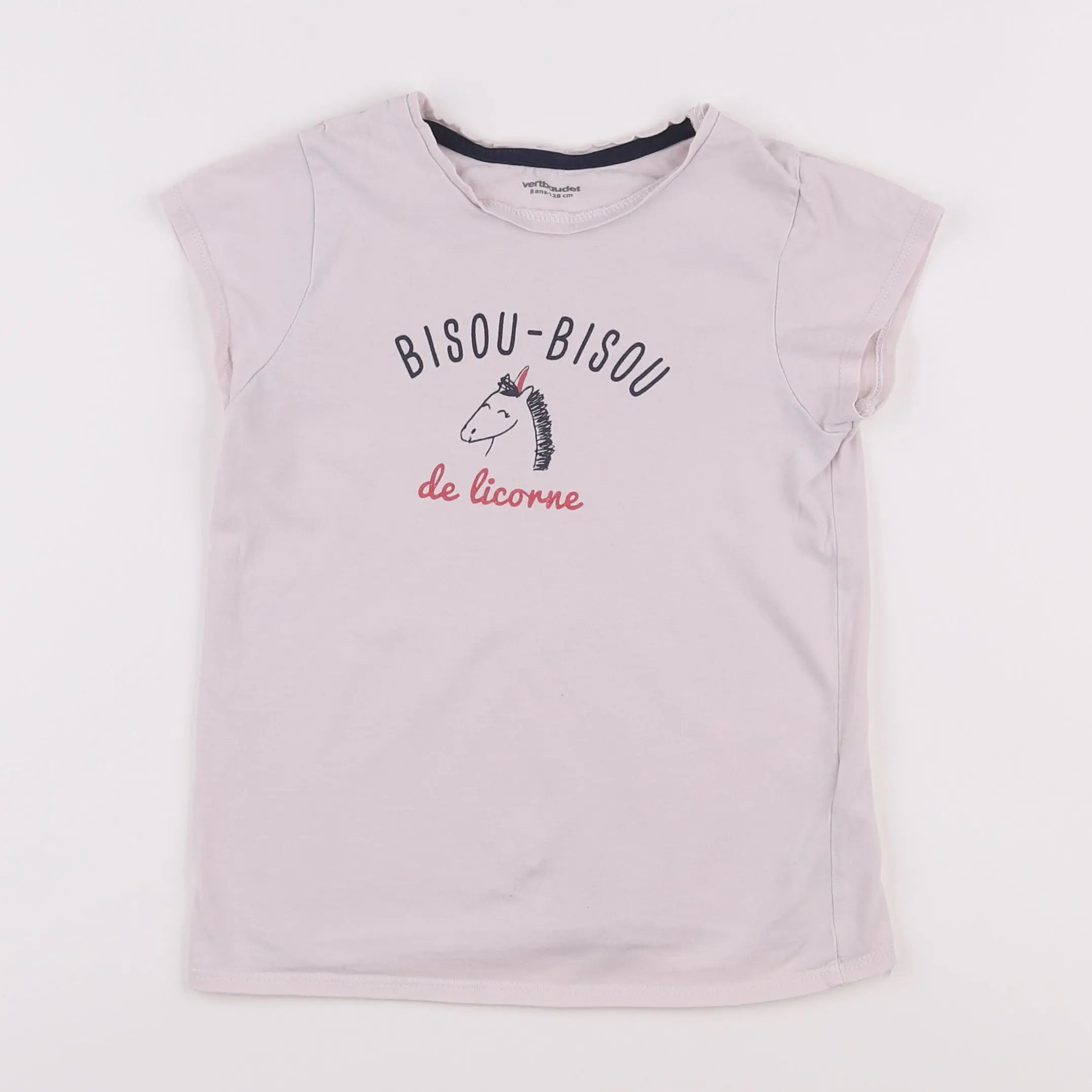 Vertbaudet - tee-shirt rose - 8 ans