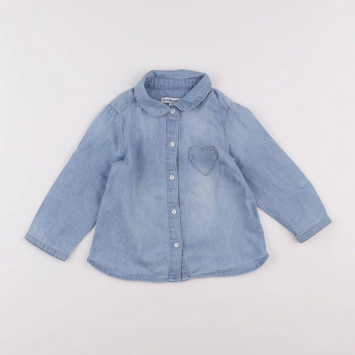 Vertbaudet - chemise bleu - 18 mois