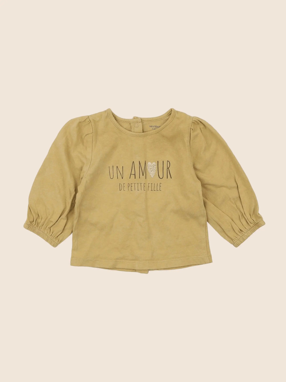 Vertbaudet - tee-shirt jaune - 3 mois