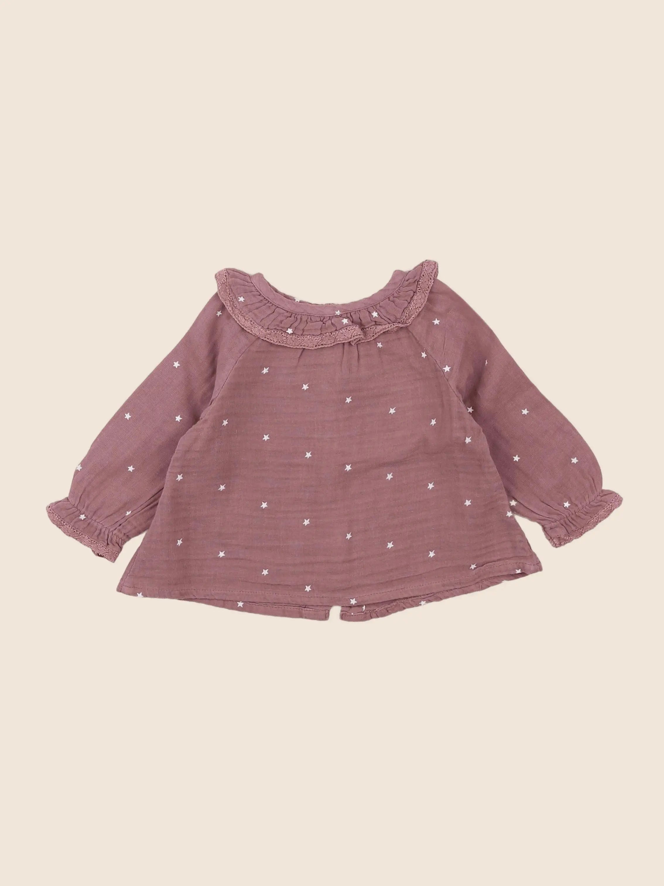 Storytelling - blouse violet - 6 mois