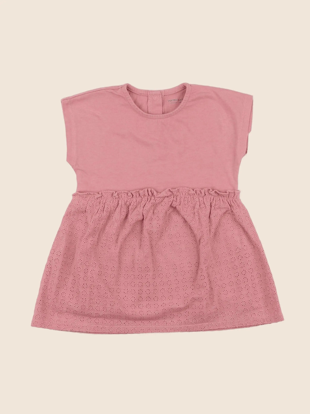 Vertbaudet - robe rose - 12 mois