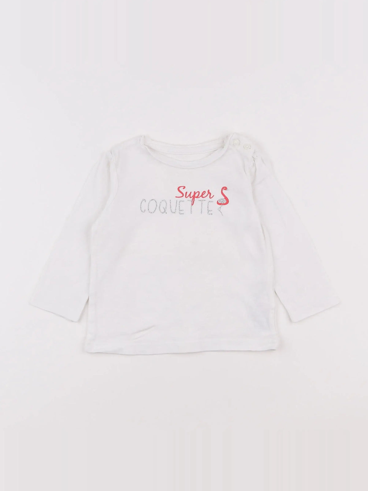 Vertbaudet - tee-shirt blanc - 9 mois