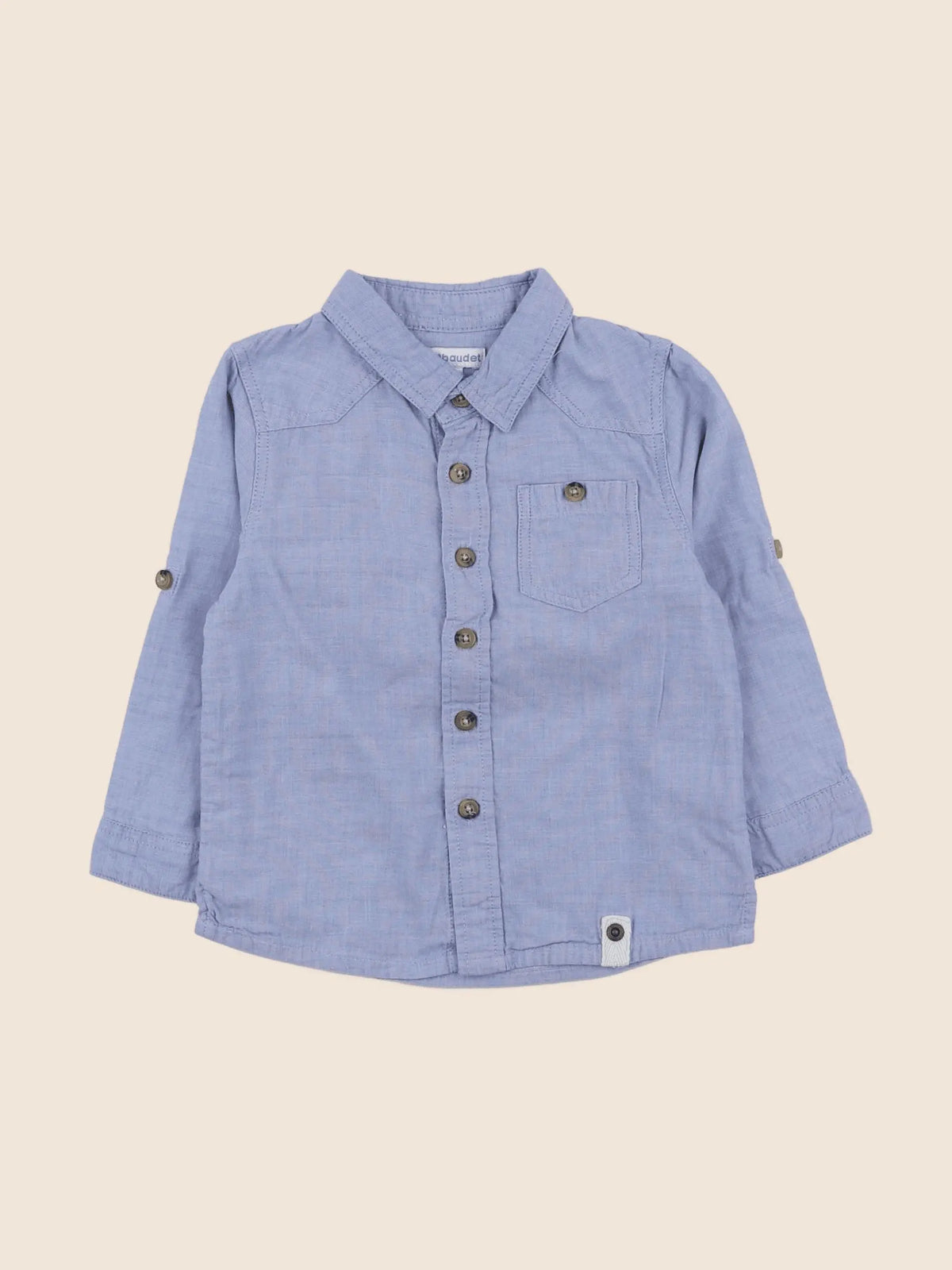Vertbaudet - chemise bleu - 18 mois