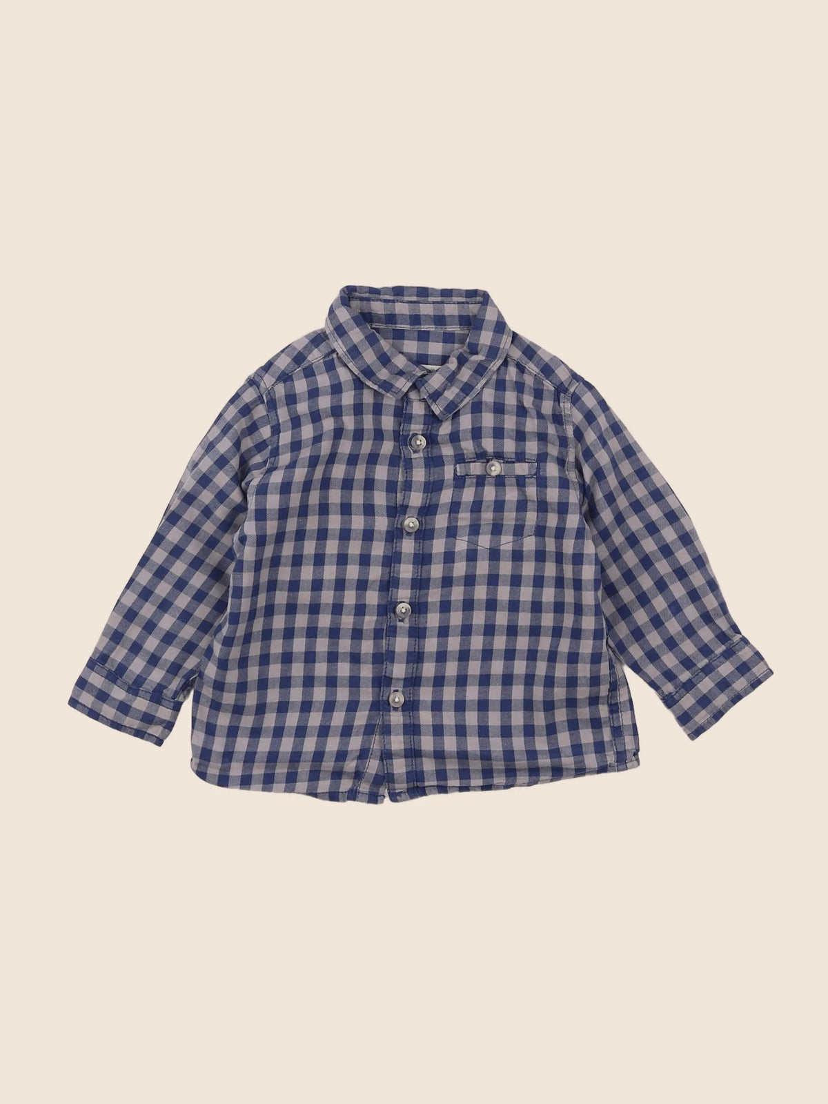 Zara - chemise bleu - 6/9 mois