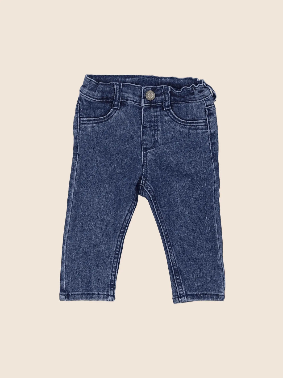 H&M - jegging bleu - 6 mois