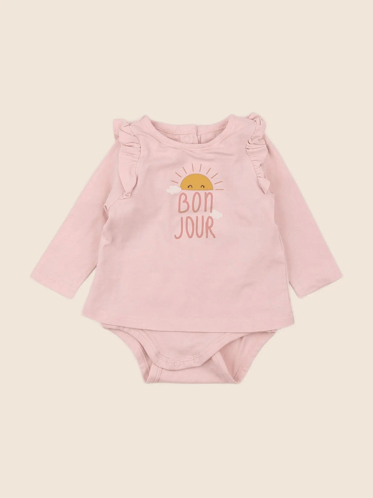 Vertbaudet - body tee-shirt rose - 3 mois