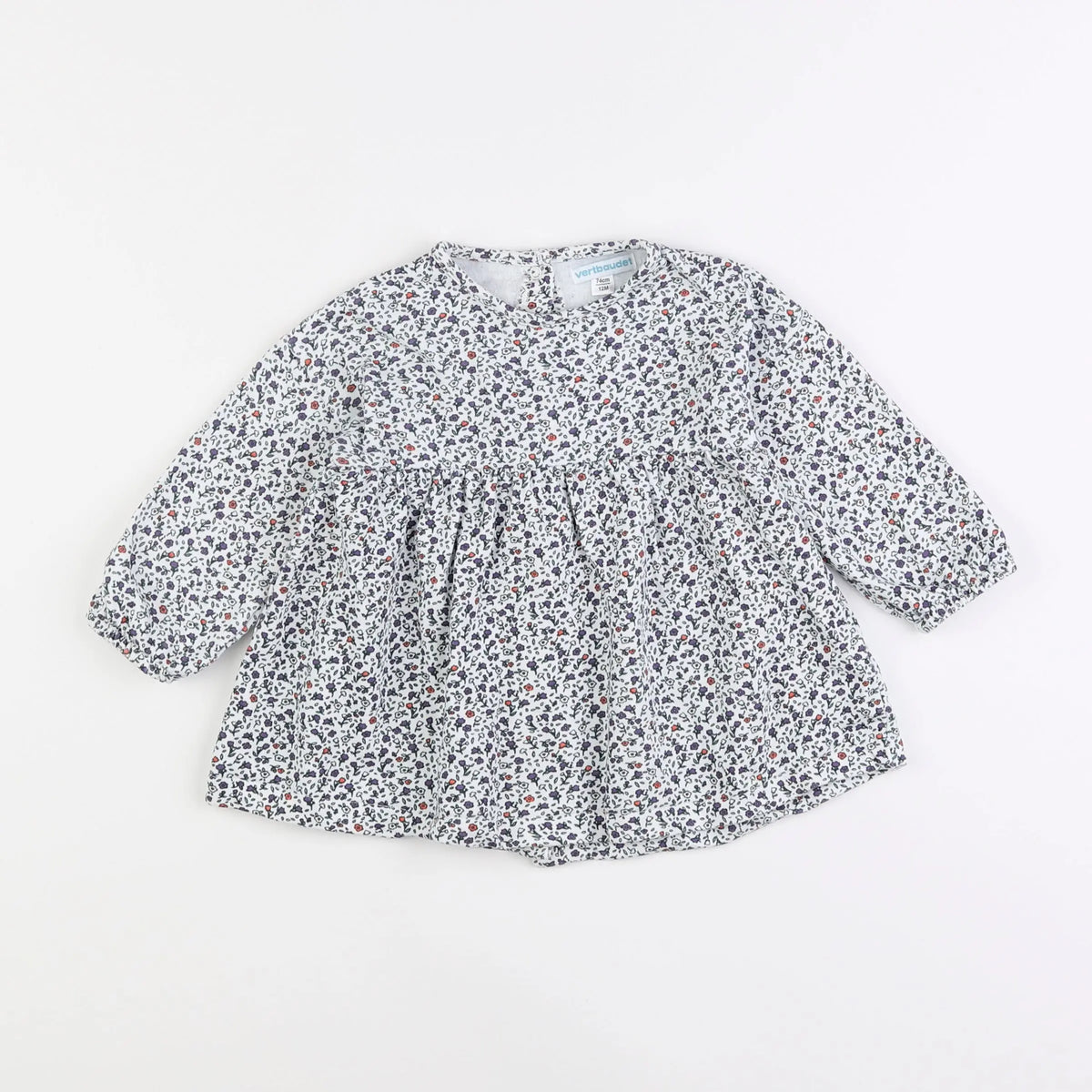 Vertbaudet - robe bleu - 12 mois