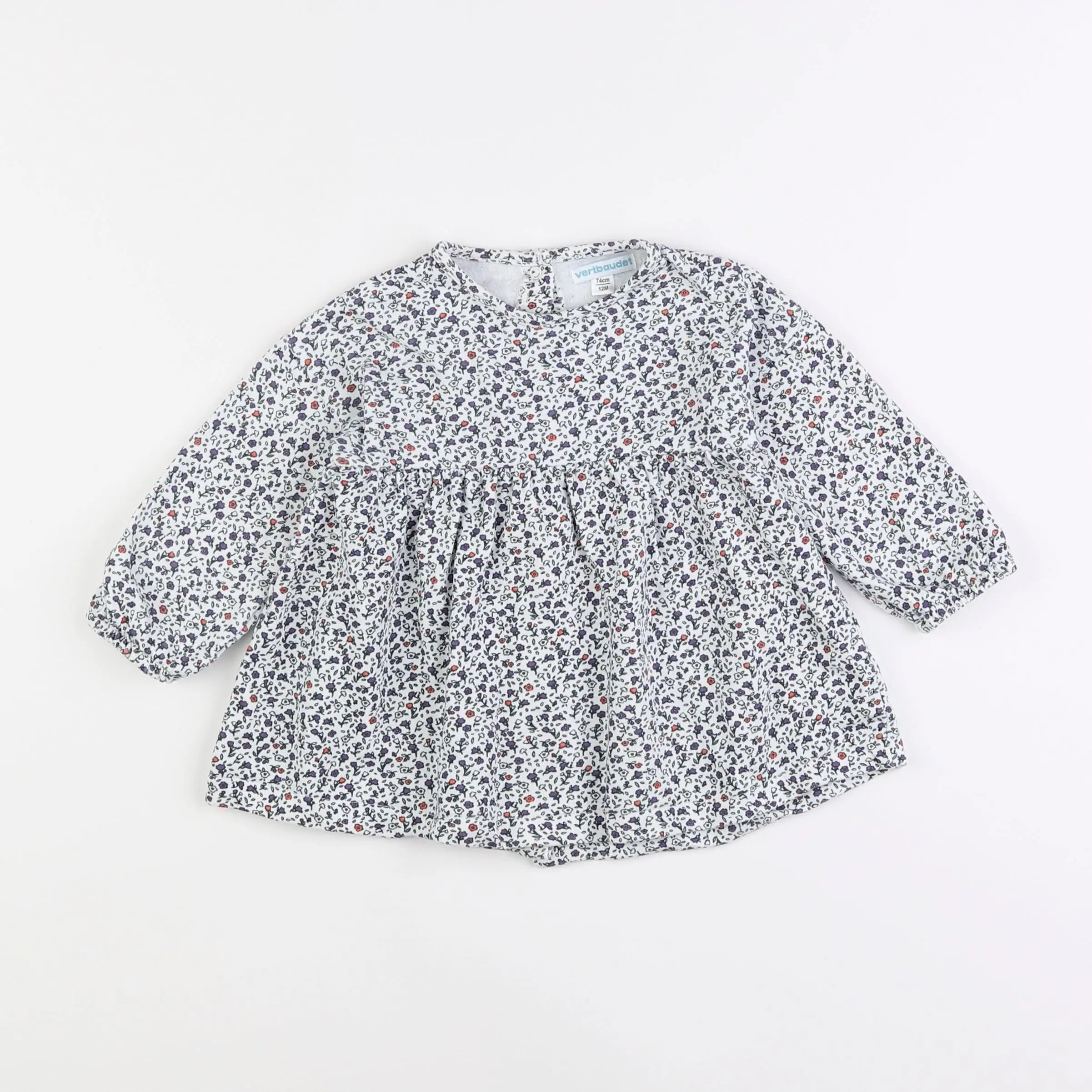 Vertbaudet - robe bleu - 12 mois