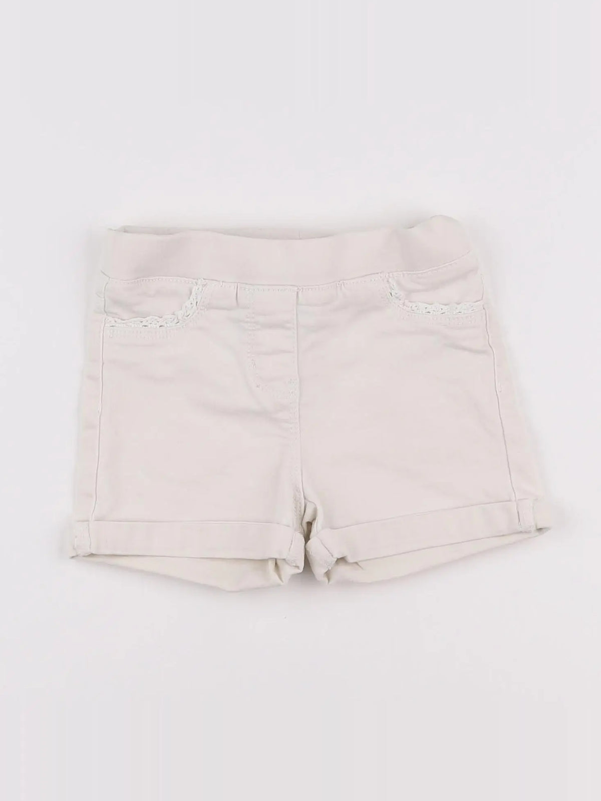 Vertbaudet - short beige - 12/18mois