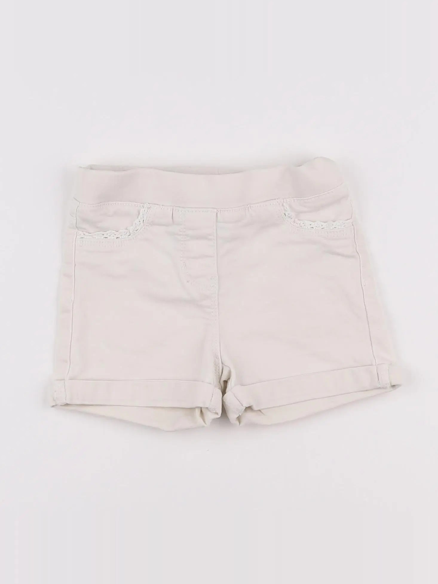 Vertbaudet - short beige - 12/18mois