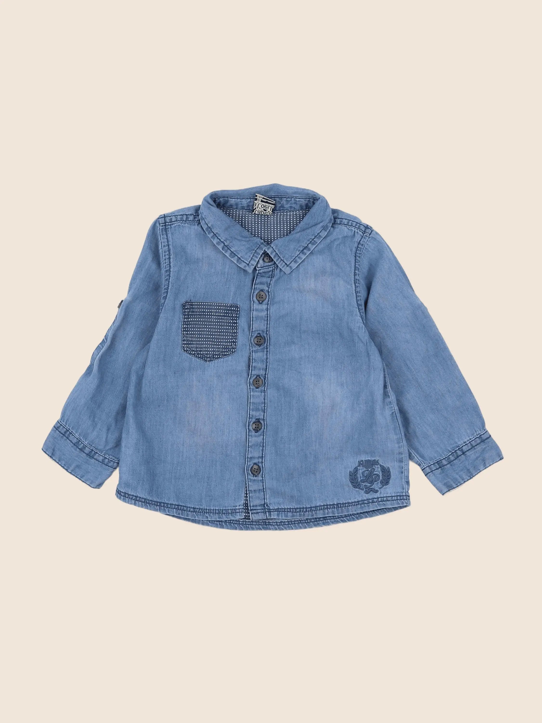 Tape à l'oeil - chemise bleu - 18 mois