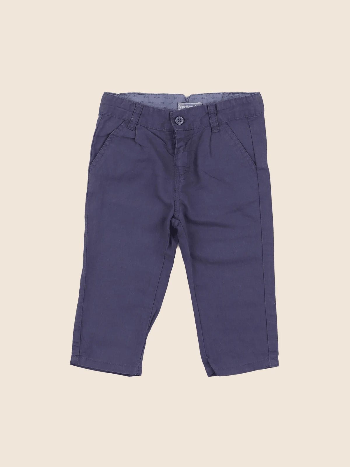 Vertbaudet - pantalon bleu - 12 mois