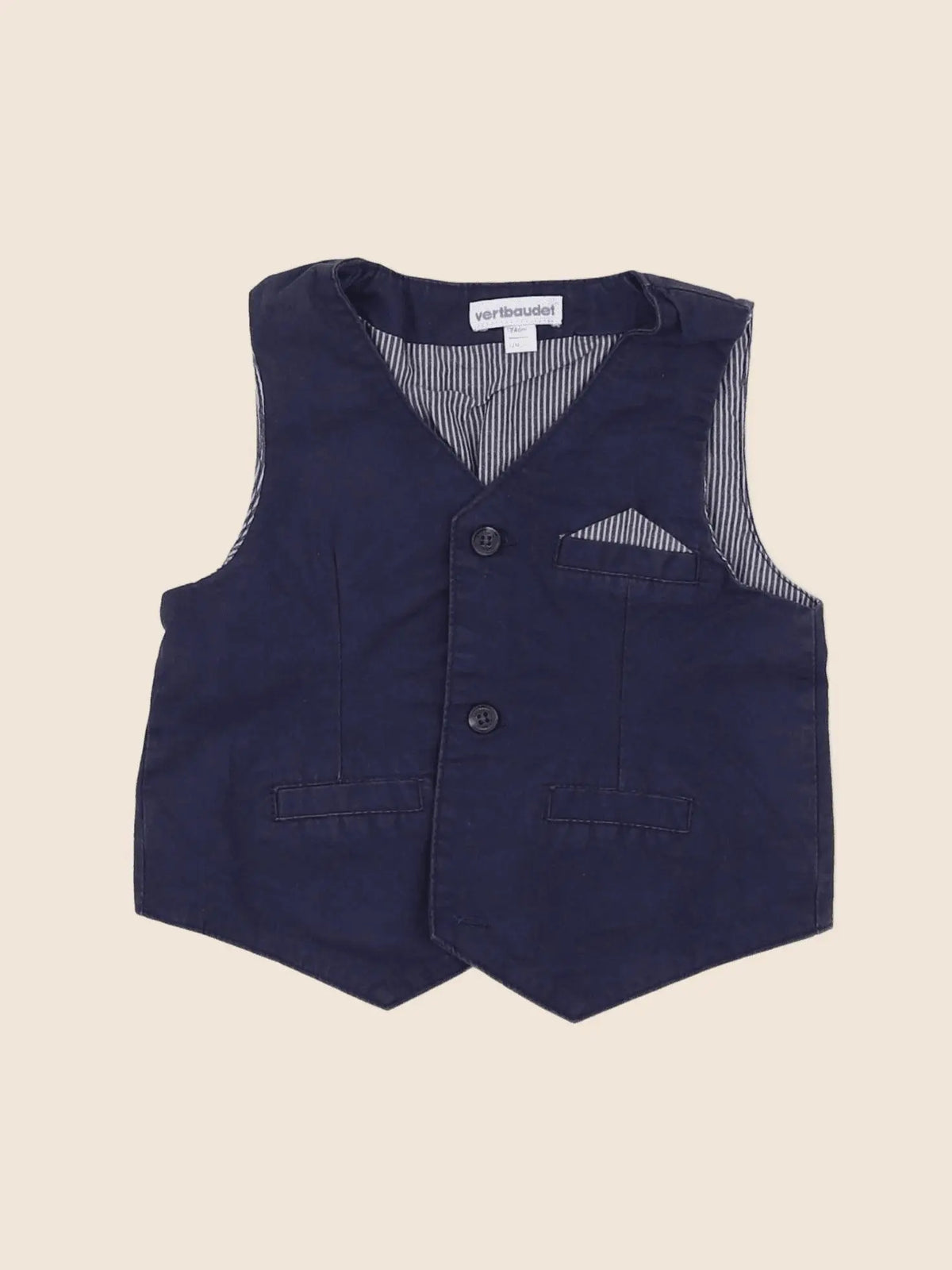 Vertbaudet - gilet bleu - 12 mois